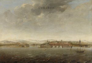 View of Cochin on the Malabar Coast of India, c.1662-3 by Johannes Vinckeboons